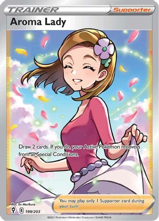 Aroma Lady (Full Art) 199/203 - Holofoil Evolving Skies