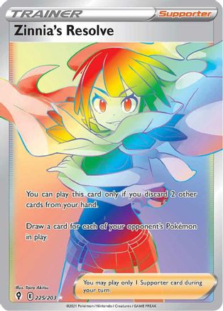 Zinnia's Resolve (Secret) 225/203 - Holofoil Evolving Skies