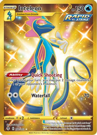 Inteleon (Secret) 227/203 - Holofoil Evolving Skies