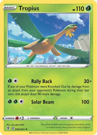 Tropius 006/203 - Reverse Holofoil Evolving Skies