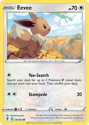 Eevee 125/203 - Reverse Holofoil Evolving Skies
