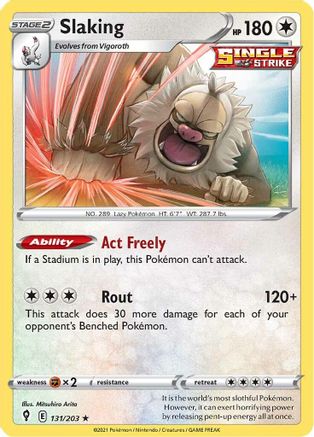 Slaking 131/203 - Reverse Holofoil Evolving Skies