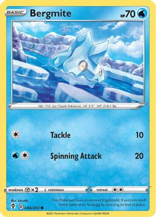 Bergmite 044/203 - Reverse Holofoil Evolving Skies
