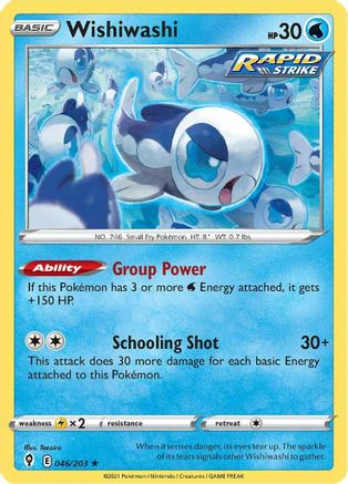 Wishiwashi 046/203 - Reverse Holofoil Evolving Skies