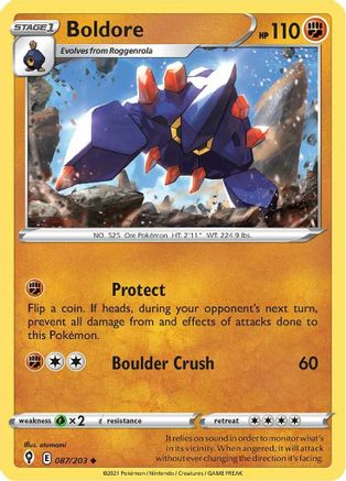 Boldore 087/203 - Reverse Holofoil Evolving Skies