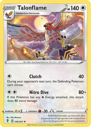 Talonflame 140/203 - Reverse Holofoil Evolving Skies