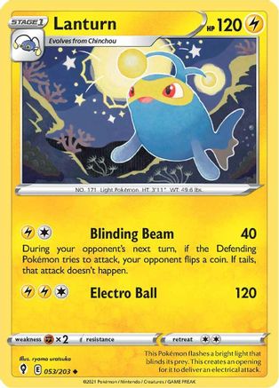 Lanturn 053/203 - Reverse Holofoil Evolving Skies