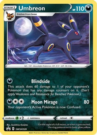 Umbreon SWSH129  - Holofoil SWSH Sword & Shield Promo Cards