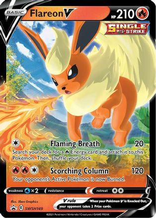 Flareon V SWSH149  - Holofoil SWSH Sword & Shield Promo Cards