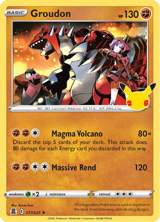 Groudon 017/025  - Holofoil Celebrations