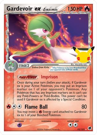 Gardevoir ex (Delta Species) 093/101  - Holofoil Celebrations Classic Collection
