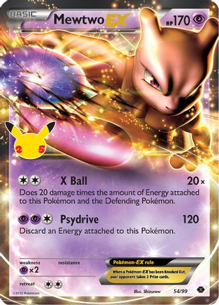 Mewtwo EX 054/99  - Holofoil Celebrations Classic Collection