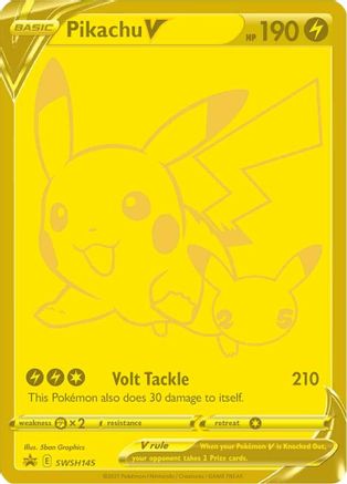 Pikachu V SWSH145  - Holofoil SWSH Sword & Shield Promo Cards