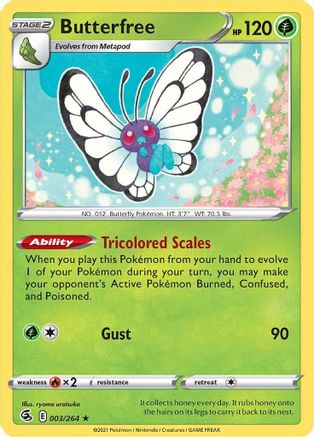 Butterfree 003/264 - Reverse Holofoil Fusion Strike