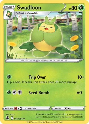 Swadloon 010/264 - Reverse Holofoil Fusion Strike