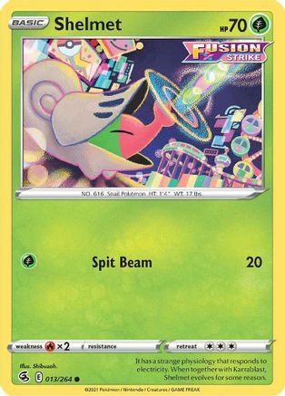 Shelmet 013/264 - Reverse Holofoil Fusion Strike