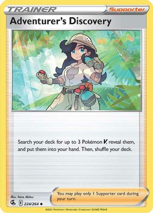 Adventurer's Discovery 224/264 - Reverse Holofoil Fusion Strike