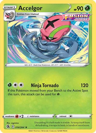 Accelgor 014/264 - Reverse Holofoil Fusion Strike