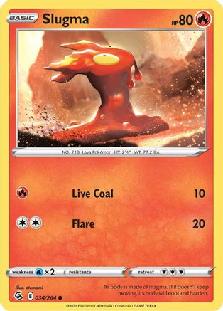Slugma 034/264 - Reverse Holofoil Fusion Strike