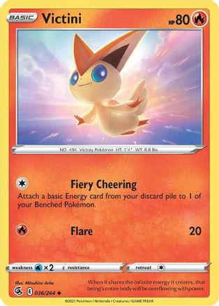 Victini 036/264 - Reverse Holofoil Fusion Strike