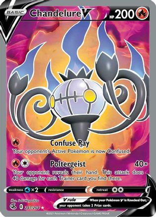 Chandelure V (Full Art) 247/264 - Holofoil Fusion Strike