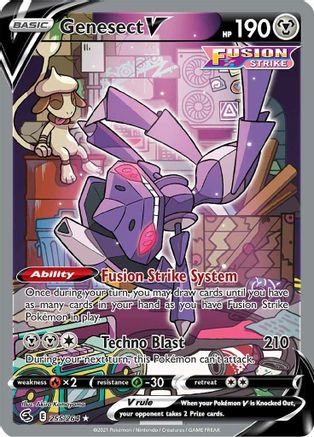 Genesect V (Alternate Full Art) 255/264 - Holofoil Fusion Strike