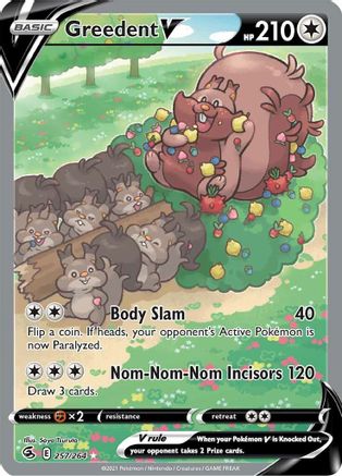 Greedent V (Alternate Full Art) 257/264 - Holofoil Fusion Strike