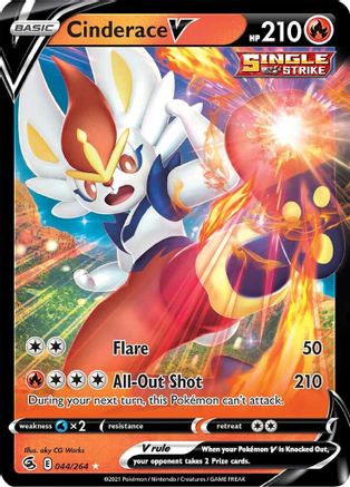 Cinderace V (44) (44) 044/264 - Holofoil Fusion Strike