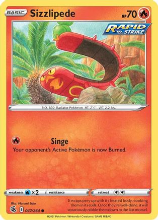 Sizzlipede (47) (47) 047/264 Fusion Strike