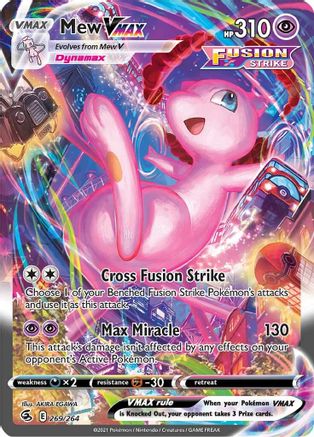 Mew VMAX (Alternate Art Secret) 269/264 - Holofoil Fusion Strike