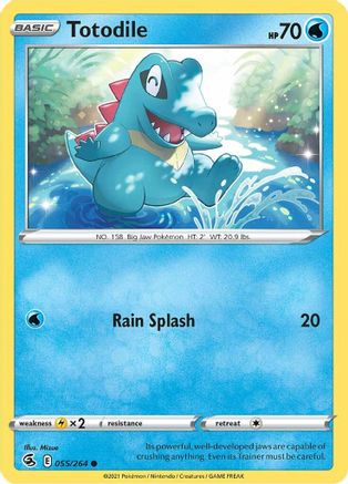 Totodile 055/264 - Reverse Holofoil Fusion Strike