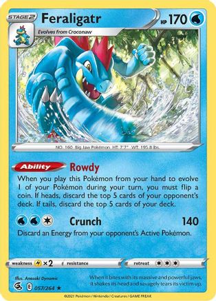 Feraligatr 057/264 - Reverse Holofoil Fusion Strike