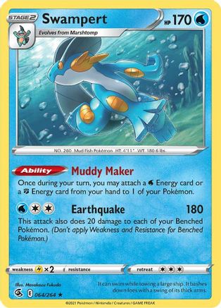 Swampert 064/264 - Reverse Holofoil Fusion Strike