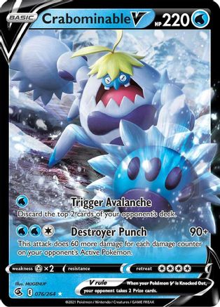 Crabominable V 076/264 - Holofoil Fusion Strike