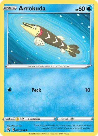 Arrokuda 082/264 - Reverse Holofoil Fusion Strike