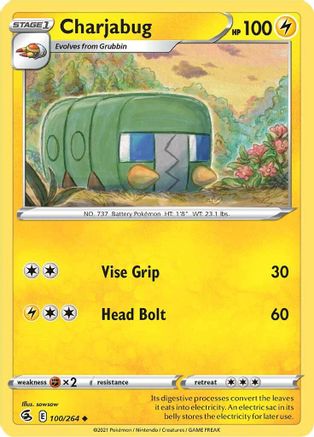 Charjabug 100/264 - Reverse Holofoil Fusion Strike