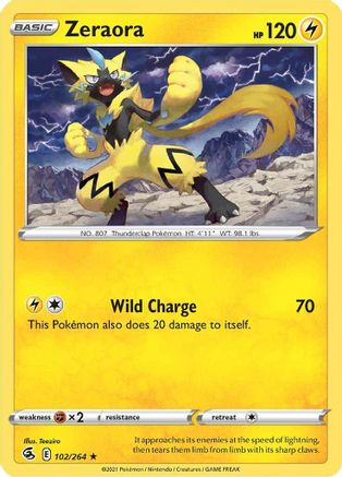 Zeraora 102/264 - Reverse Holofoil Fusion Strike