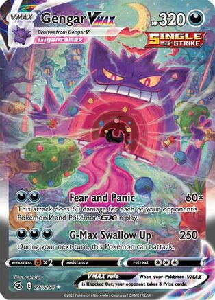 Gengar VMAX (Alternate Art Secret) 271/264 - Holofoil Fusion Strike