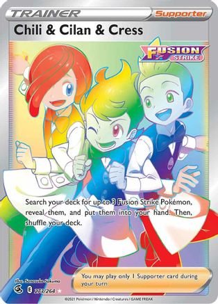 Chili & Cilan & Cress (Secret) 273/264 - Holofoil Fusion Strike