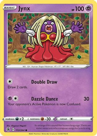 Jynx 112/264 - Reverse Holofoil Fusion Strike