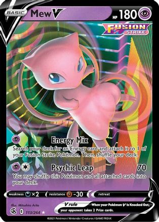 Mew V 113/264 - Holofoil Fusion Strike