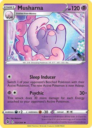 Musharna 122/264 - Reverse Holofoil Fusion Strike