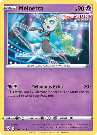 Meloetta 124/264 - Reverse Holofoil Fusion Strike