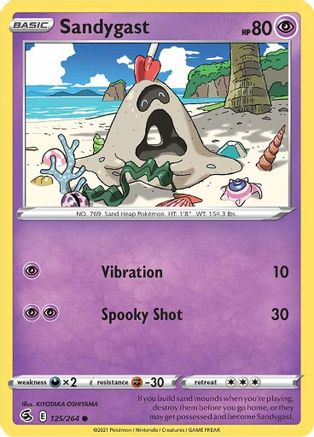 Sandygast 125/264 - Reverse Holofoil Fusion Strike