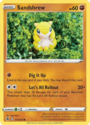 Sandshrew 131/264 - Reverse Holofoil Fusion Strike