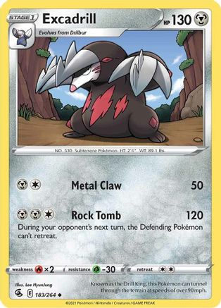 Excadrill 183/264 - Reverse Holofoil Fusion Strike