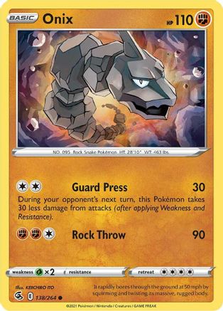 Onix 138/264 - Reverse Holofoil Fusion Strike