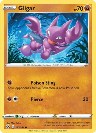 Gligar 140/264 - Reverse Holofoil Fusion Strike