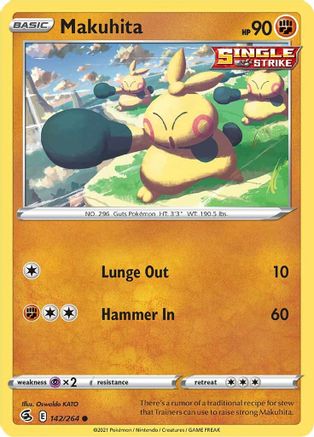 Makuhita 142/264 - Reverse Holofoil Fusion Strike