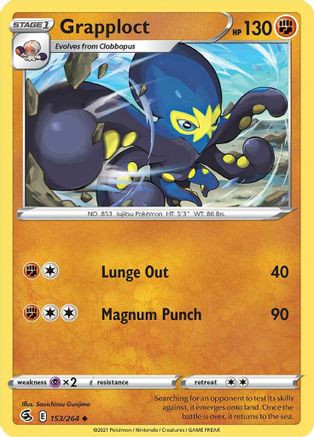 Grapploct 153/264 - Reverse Holofoil Fusion Strike